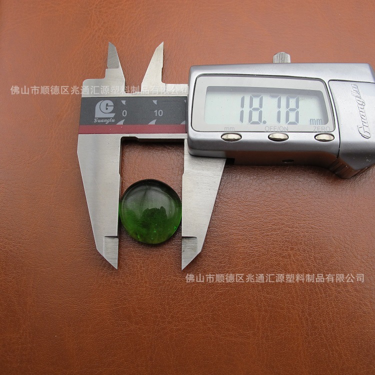 F系列JF深綠扁珠17-19MM卡尺圖